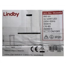 Lindby - LED Reguliuojamas pakabinamas sietynas SOLVINA 4xLED/4,5W/230V