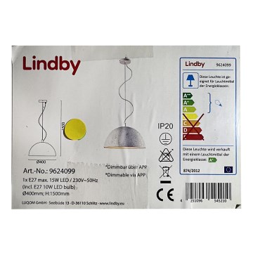 Lindby - LED RGB Reguliuojamas pakabinamas sietynas CAROLLE LED/10W/230V Wi-Fi Tuya