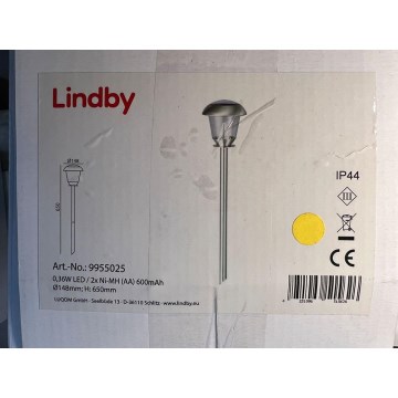Lindby - LED Saulės lempa su jutikliu NELA LED/0,36W/2,4V 600 mAh IP44