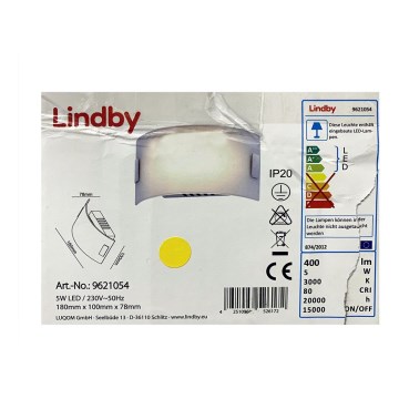 Lindby - LED Sieninis šviestuvas GISELA LED/5W/230V