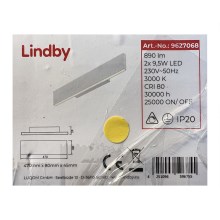 Lindby - LED Sieninis šviestuvas IGNAZIA 2xLED/9,5W/230V