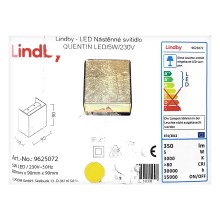 Lindby - LED Sieninis šviestuvas QUENTIN LED/5W/230V