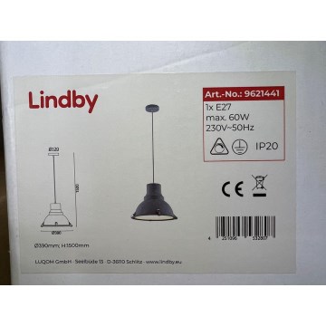 Lindby - Pakabinamas sietynas PERCIVAL 1xE27/60W/230V