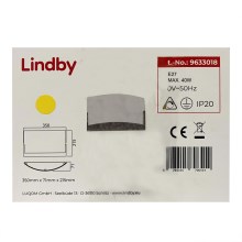 Lindby - Sieninis šviestuvas KARLA 2xE27/40W/230V