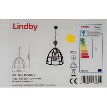 Lindby - Sietynas ant grandinės MAXIMILIA 1xE27/60W/230V