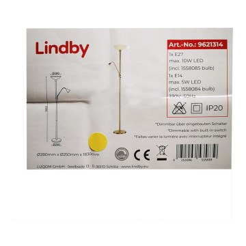 Lindby - Toršeras JOST 1xE27/10W/230V + 1xE14/5W