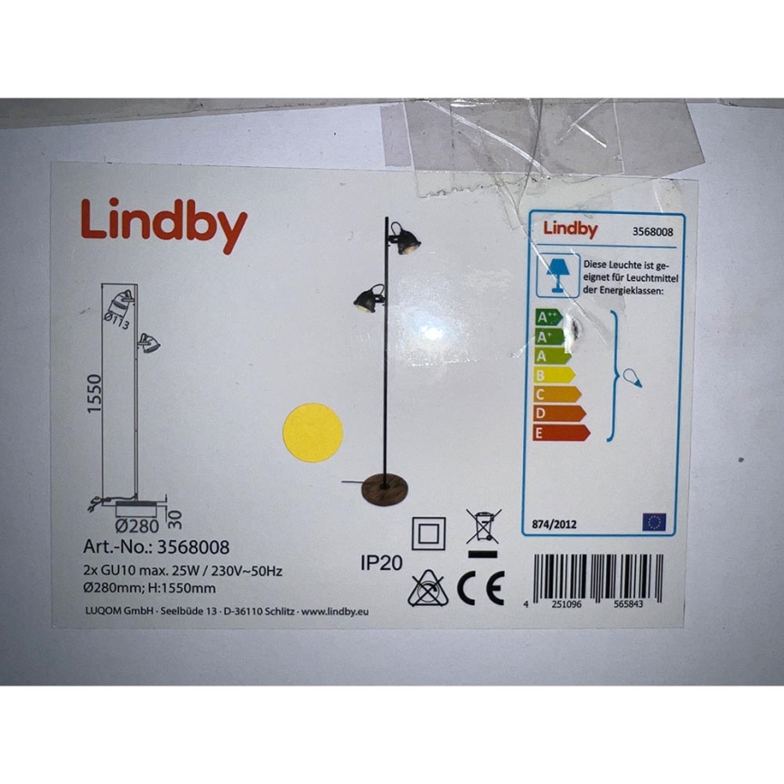 Lindby - Toršeras SHILA 2xGU10/25W/230V