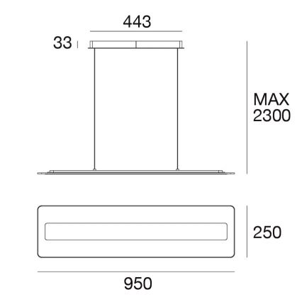 Linea Light 8936 - LED Pakabinamas sietynas ANTILE LED/45W/230V CRI 90 balta