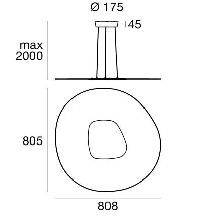 Linea Light 90349 - LED Pakabinamas sietynas ANTIGUA LED/46W/230V 80,8 cm CRI 90 balta