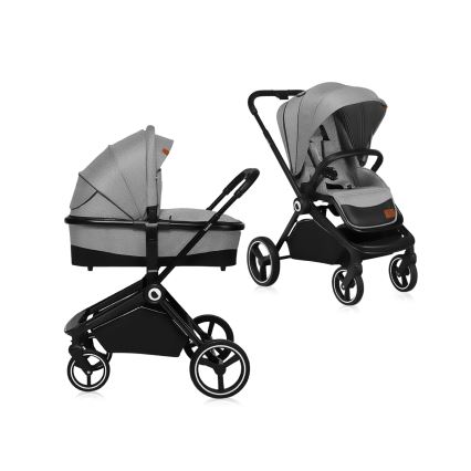Lionelo - 2in1 kombinuotas vežimėlis MIKA Grey Stone