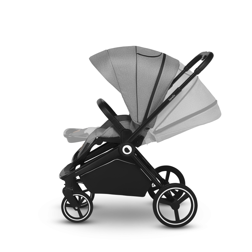 Lionelo - 2in1 kombinuotas vežimėlis MIKA Grey Stone