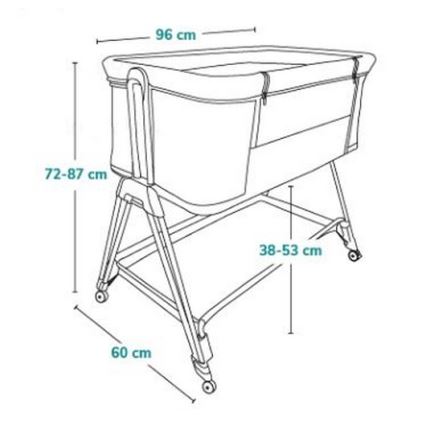 Lionelo - 2in1 vaikiška lovelė LUNA pilka