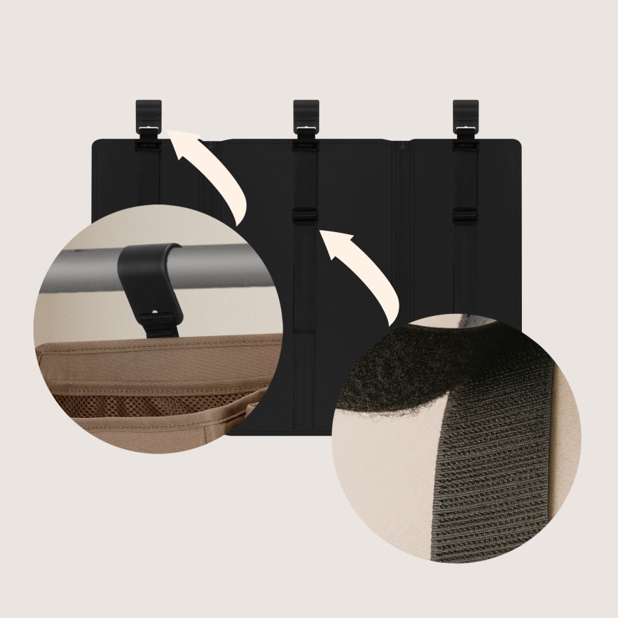 Lionelo - 3 viename lovytės organizatorius SIDEPOCKET juodas