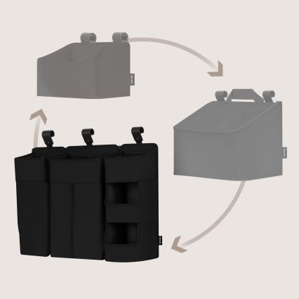 Lionelo - 3 viename lovytės organizatorius SIDEPOCKET juodas