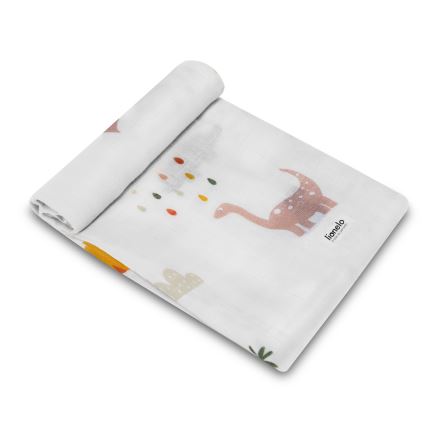 Lionelo - 3 vnt. bambukinių vystyklų rinkinys BAMBOO SET 70x70 cm Dino
