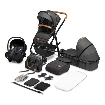 Lionelo - 3in1 kombinuotas vežimėlis AMBER Grey Graphite