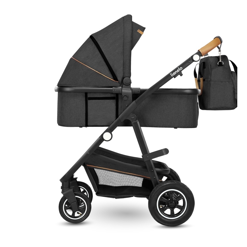 Lionelo - 3in1 kombinuotas vežimėlis AMBER Grey Graphite