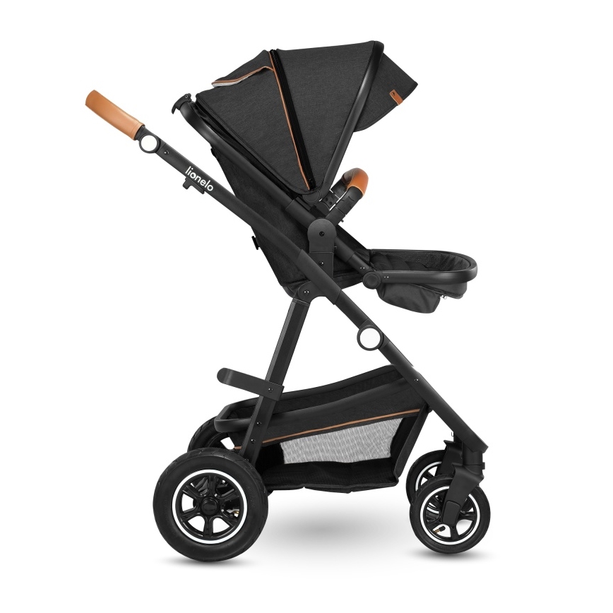 Lionelo - 3in1 kombinuotas vežimėlis AMBER Grey Graphite