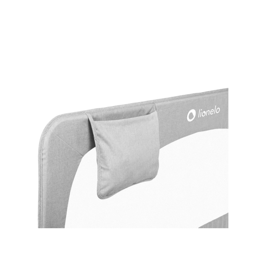 Lionelo - Apsauginė lovos tvorelė HANNA, pilka melange
