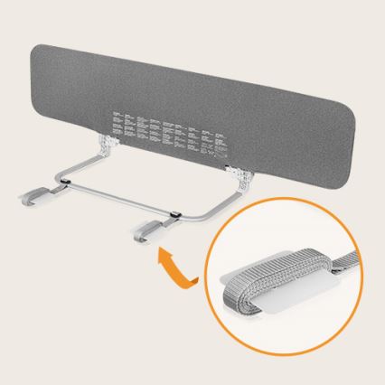 Lionelo - Apsauginis lovos barjeras LORA XL tamsiai pilka