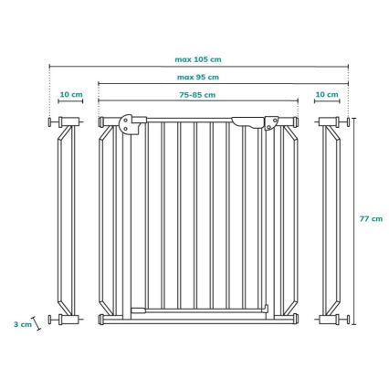 Lionelo - Apsaugos barjeras TRUUS SLIM LED balta