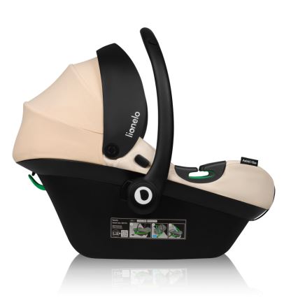 Lionelo - ASTRID SET i-Size pasukama automobilinė kėdutė su baze, 40–87 cm, smėlio spalvos