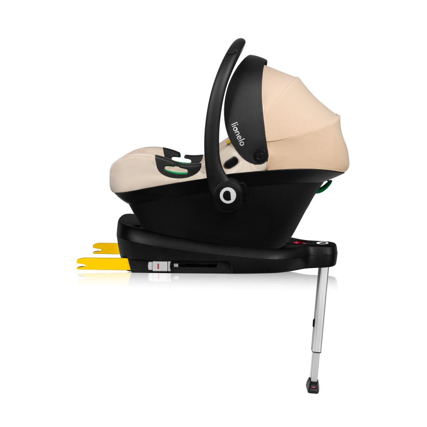 Lionelo - ASTRID SET i-Size pasukama automobilinė kėdutė su baze, 40–87 cm, smėlio spalvos