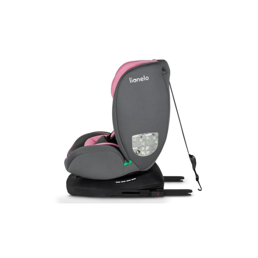 Lionelo - Automobilinė kėdutė BASTIAAN i-Size 40-150 cm pilka/rožinė