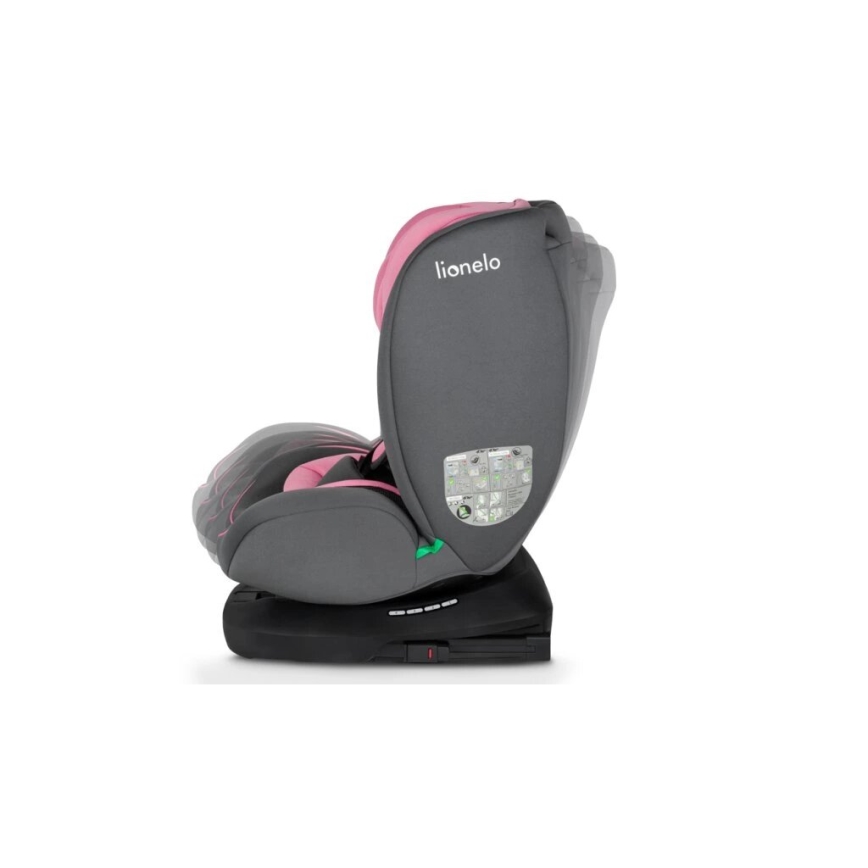 Lionelo - Automobilinė kėdutė BASTIAAN i-Size 40-150 cm pilka/rožinė