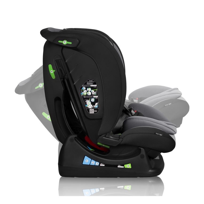 Lionelo - Automobilinė kėdutė IZZY i-Size 40-150 cm juoda/pilka