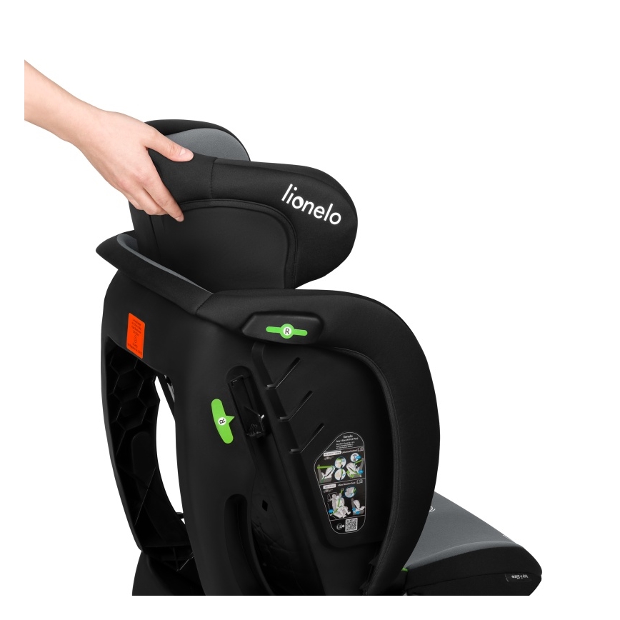Lionelo - Automobilinė kėdutė IZZY i-Size 40-150 cm juoda/pilka