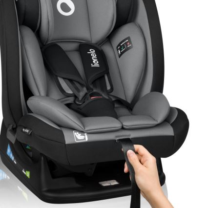 Lionelo - Automobilinė kėdutė IZZY i-Size 40-150 cm juoda/pilka