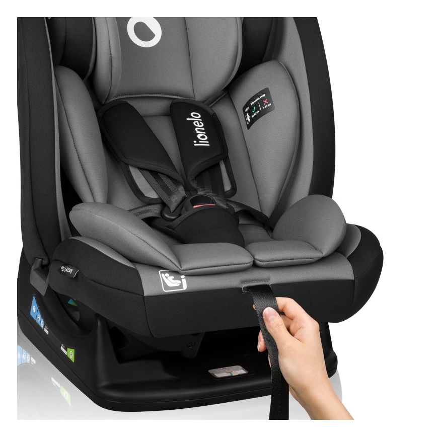 Lionelo - Automobilinė kėdutė IZZY i-Size 40-150 cm juoda/pilka