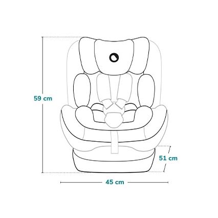 Lionelo - Automobilinė kėdutė IZZY i-Size 40-150 cm juoda/pilka