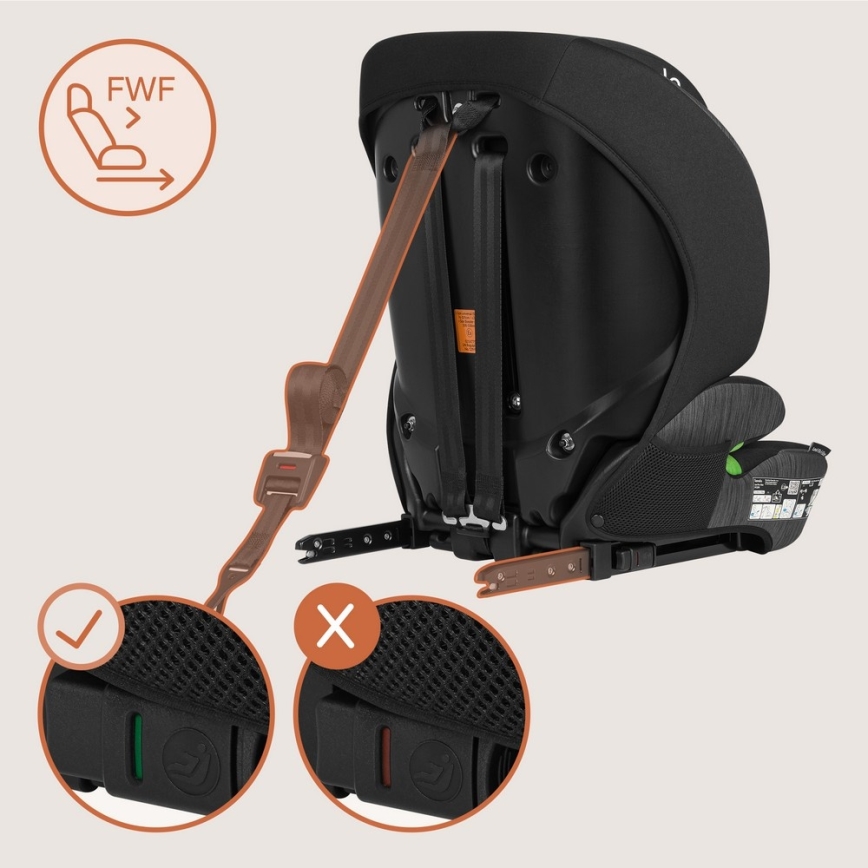 Lionelo - Automobilinė kėdutė LEVI FIX i-Size 76-150 cm akmens pilka