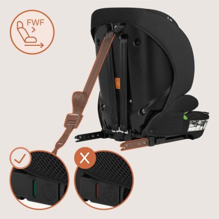 Lionelo - Automobilinė kėdutė LEVI FIX i-Size 76-150 cm Juoda Carbon