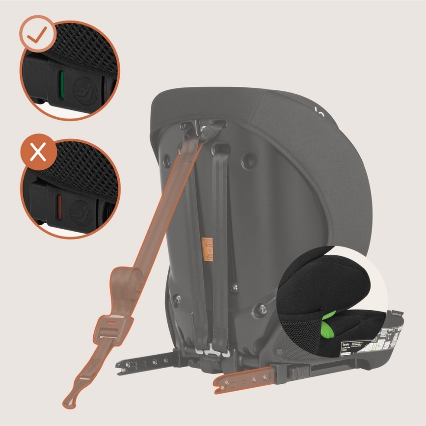 Lionelo - Automobilinė kėdutė LEVI FIX i-Size 76-150 cm Juoda Carbon