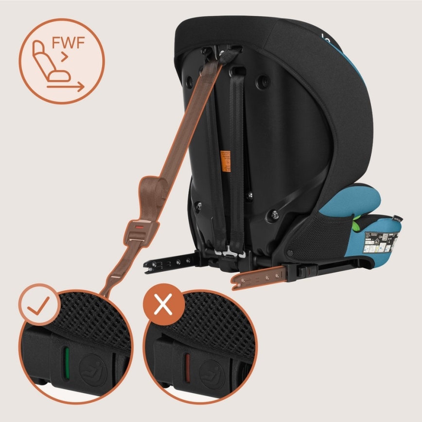 Lionelo - Automobilinė kėdutė LEVI FIX i-Size 76-150 cm Kobalto mėlyna