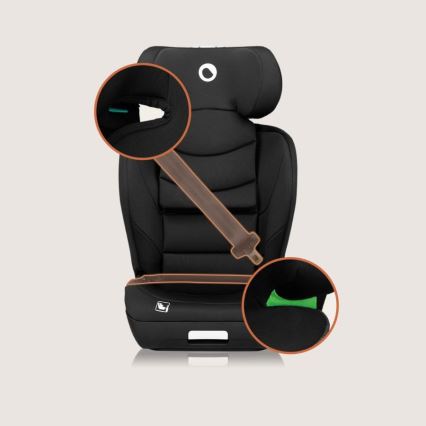 Lionelo - Automobilinė kėdutė NEAL i-Size 100-150 cm Black Carbon