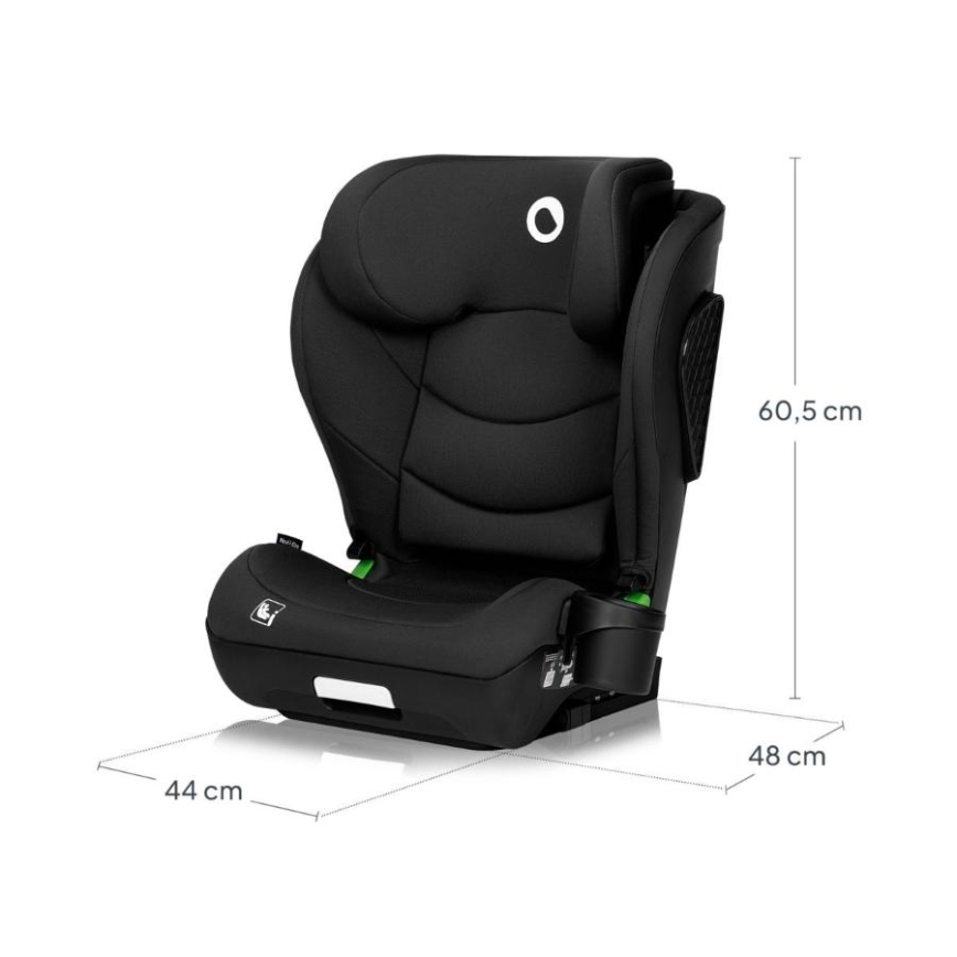 Lionelo - Automobilinė kėdutė NEAL i-Size 100-150 cm Black Carbon