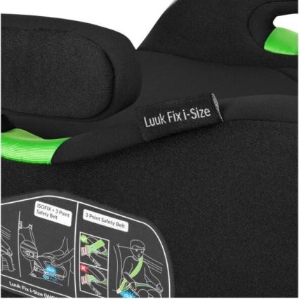 Lionelo - Automobilinė kėdutė paaukštinama LUUK FIX i-Dydis 125-150 cm juoda