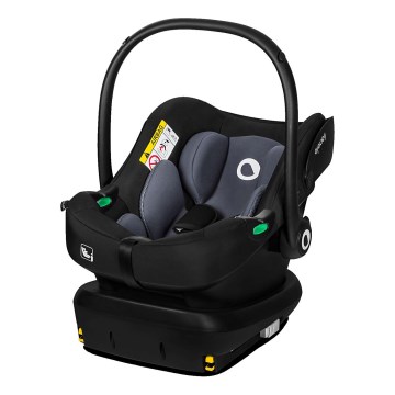 Lionelo - Automobilinė kėdutė su baze ASTRID SET i-Size 40-87 cm Juoda Pilka