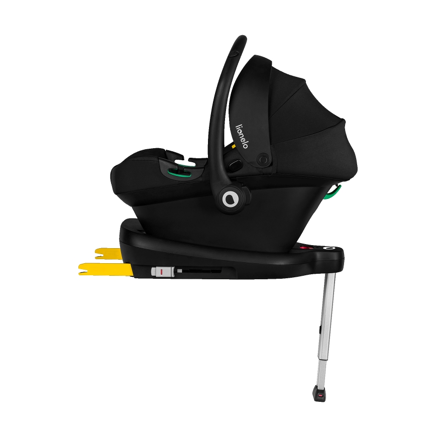 Lionelo - Automobilinė kėdutė su baze ASTRID SET i-Size 40-87 cm Juoda Pilka