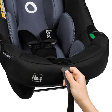 Lionelo - Automobilinė kėdutė su baze ASTRID SET i-Size 40-87 cm Juoda Pilka