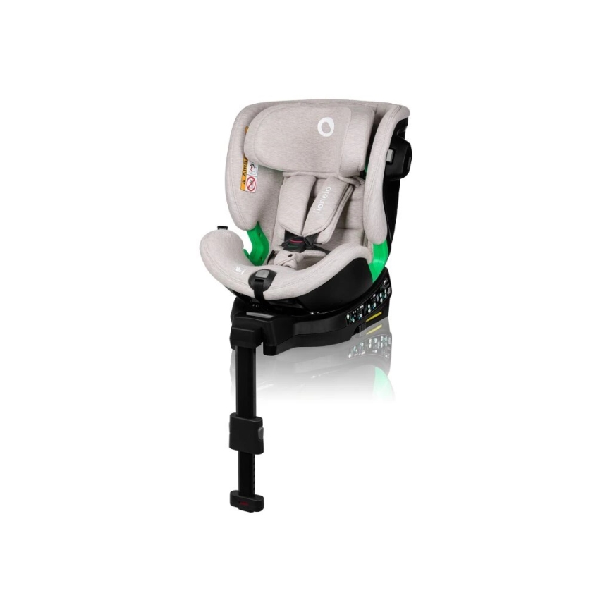 Lionelo - Automobilinė kėdutė su pagrindu, sukama HARMONY i-Size 40-150 cm, smėlio spalvos