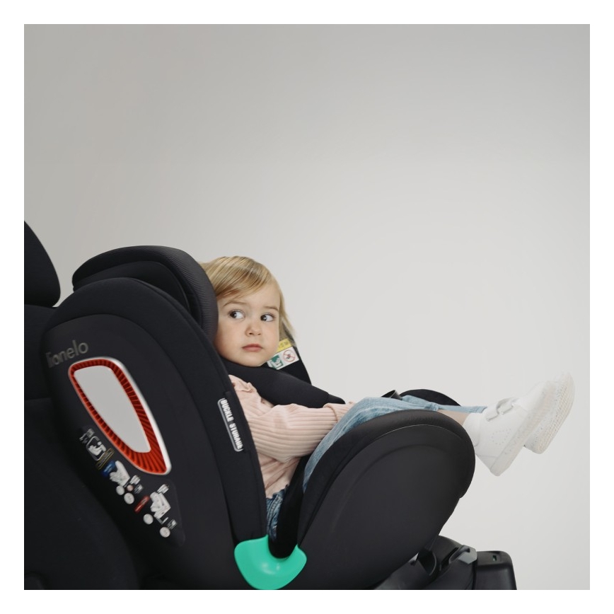 Lionelo - pasukama automobilinė kėdutė su baze ANTOON PLUS i-Size 40-105 cm Black Onyx