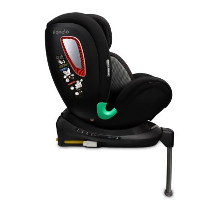 Lionelo - pasukama automobilinė kėdutė su baze ANTOON PLUS i-Size 40-105 cm Black Onyx