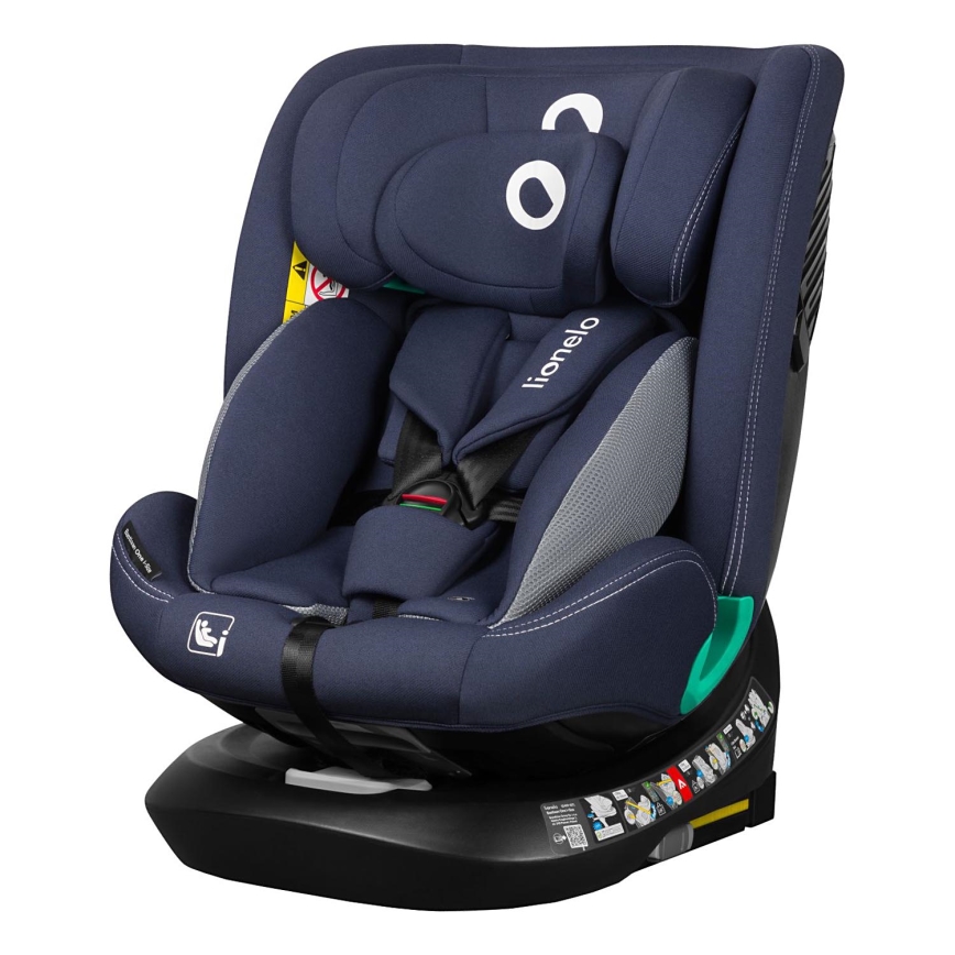 Lionelo - Automobilinė kėdutė su pasukama baze BASTIAAN ONE i-Size 40-150 cm Tamsiai mėlyna