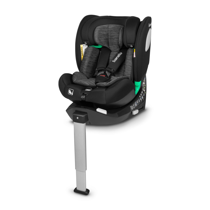Lionelo - Automobilinė kėdutė su pasukama baze BRAAM i-Size 40-150 cm Juoda Carbon