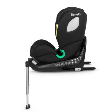 Lionelo - Automobilinė kėdutė su pasukama baze BRAAM i-Size 40-150 cm Juoda Carbon